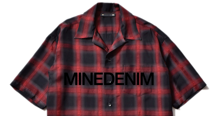 MINEDENIM / Cuprawool Ombre Check S/S Open Collar SH | HOUSE BY 